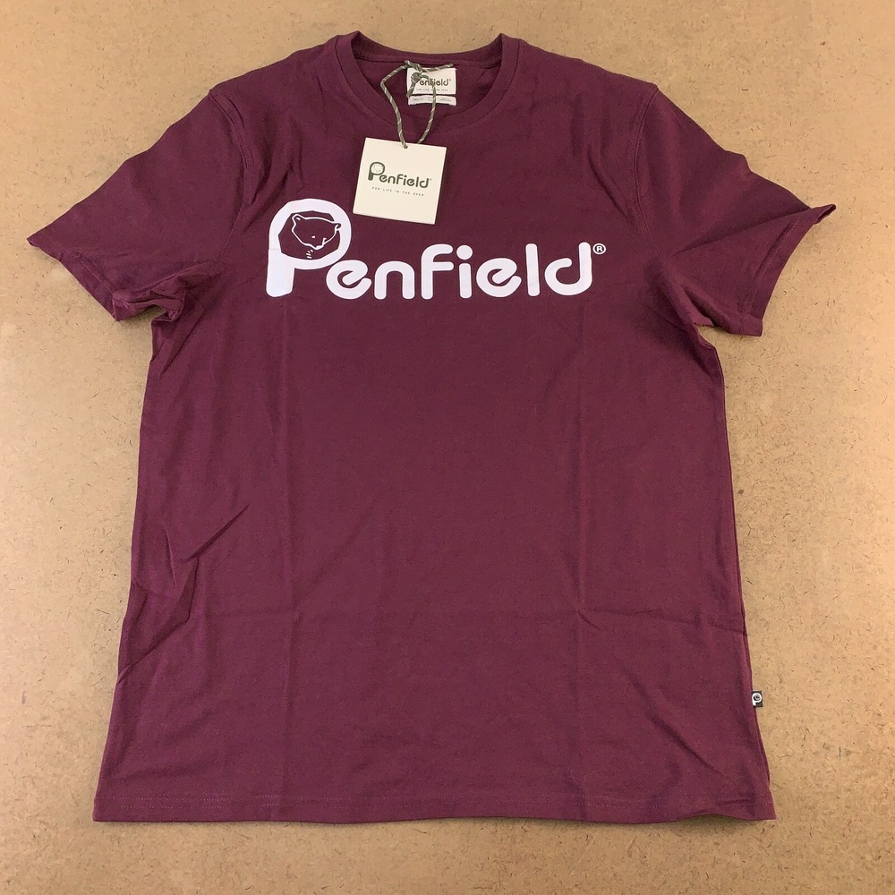 Penfield Men's Size Large Wine Tasting Bear Chest Print Short Sleeve T-Shirt NWT